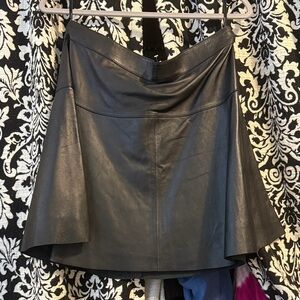 Banana Republic Black Leather Circle  Skirt
